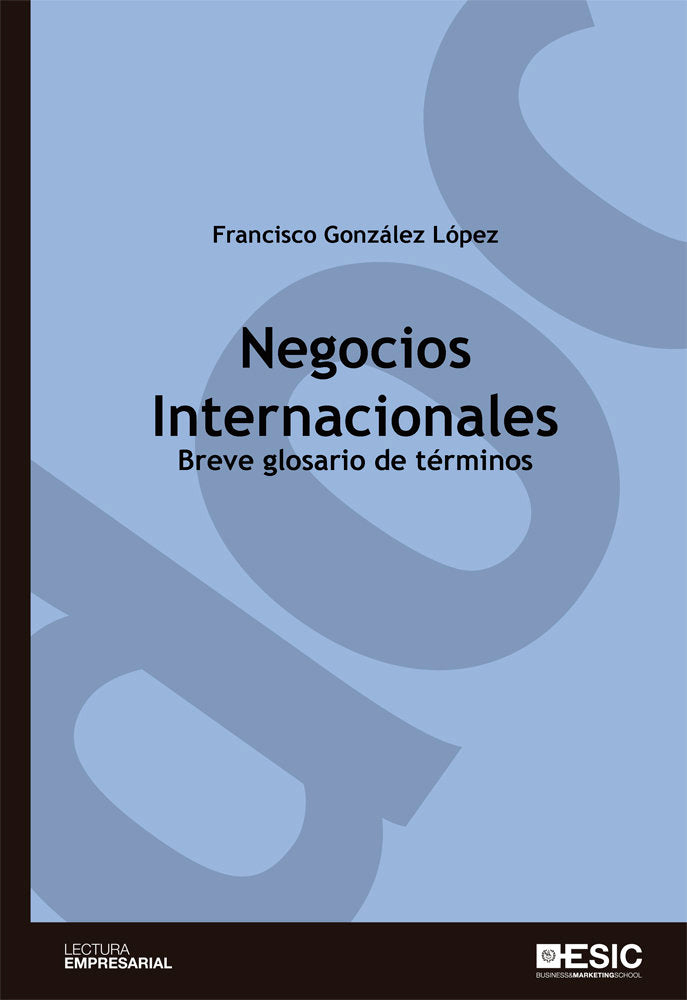 Negocios internacionales, de Gónzalez López, Francisco | portada del libro