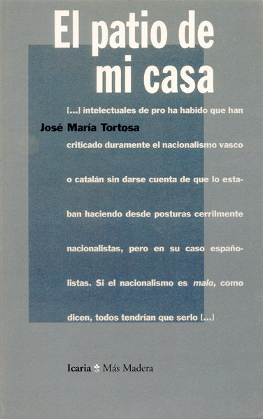 El patio de mi casa, de Tortosa, José Mª | portada del libro