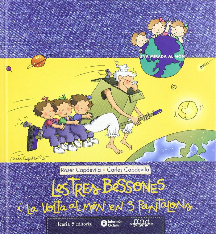 Les tres bessones i la volta al món en tres patalons, de Capdevila, Roser | portada del libro