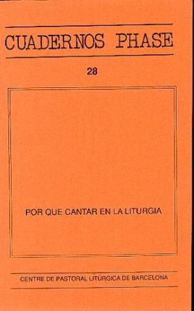 Por qué cantar en la liturgia, de Basurko, X. | portada del libro