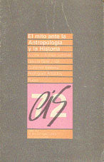 El mito ante la antropología y la historia | portada del libro