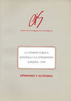 La opinión pública Española y la integración europea, de Díez Medrano, Juan | portada del libro