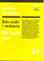 Redes sociales y cuestionarios, de Requena Santos, Félix | portada del libro