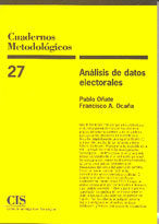 Análisis de datos electorales, de Oñate | portada del libro