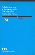 Administración y altos cargos de la Comunidad Autónoma Vasca, de Mesa del Olmo, Adela | portada del libro