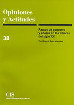 Pautas de consumo y ahorro en los albores del siglo XXI, de Díaz de Rada Igúzquiza, Vidal | portada del libro