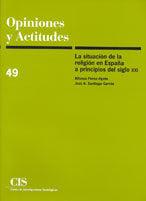 La situación de la religión en España a principios del siglo XXI, de Pérez-Agote | portada del libro