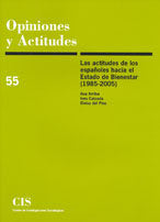 Las actitudes de los españoles hacia el Estado de Bienestar (1985-2005), de Arriba, Ana | portada del libro