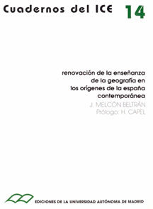 Renovación de la enseñanza de la geografía en los orígenes de la España contemporánea., de Melcón Beltrán | portada del libro