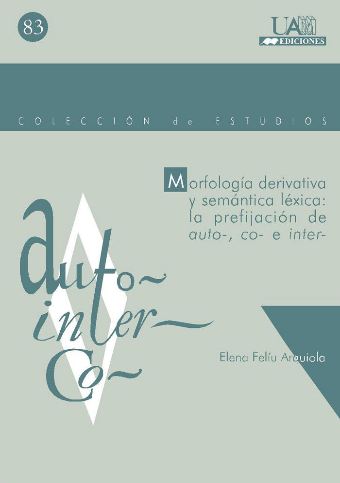 Morfología derivativa y semántica léxica: la prefijación de auto-, co- e inter-, de Felíu | portada del libro