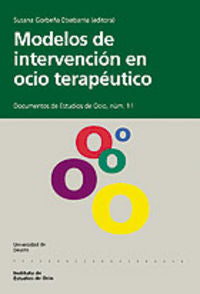 Modelos de intervención en ocio terapéutico, de GORBEÑA, SUSANA | portada del libro