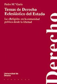 Temas de Derecho Eclesiástico del Estado, de GARIN URIONABARRENECHEA | portada del libro