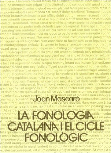 La fonologia catalana, I, de MASCARO ALTIMIRAS JOA | portada del libro