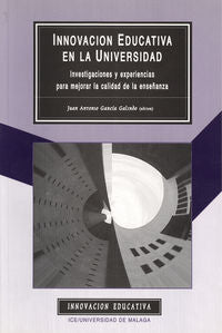 Innovación Educativa en la Universidad, de CEBRIAN DE LA SERNA | portada del libro