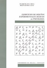 Ejercicios de diseños experimentales básicos en Psicolog¡a, de BLANCA MENA | portada del libro