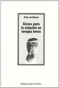Claves para la solución en terapia breve, de De Shazer | portada del libro