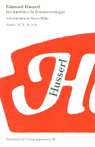 Invitación a la fenomenología, de Husserl | portada del libro