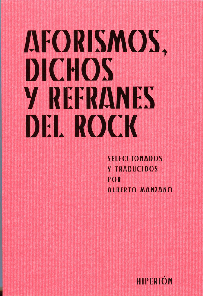 Aforismos, dichos y refranes del rock | portada del libro