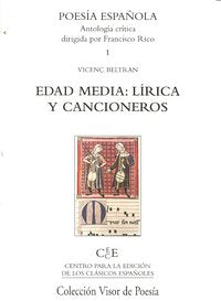 Edad Media: Lírica y Cancioneros, de Beltran, Vicenç | portada del libro