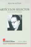 Artículos selectos, de Foxá, Agustín de | portada del libro