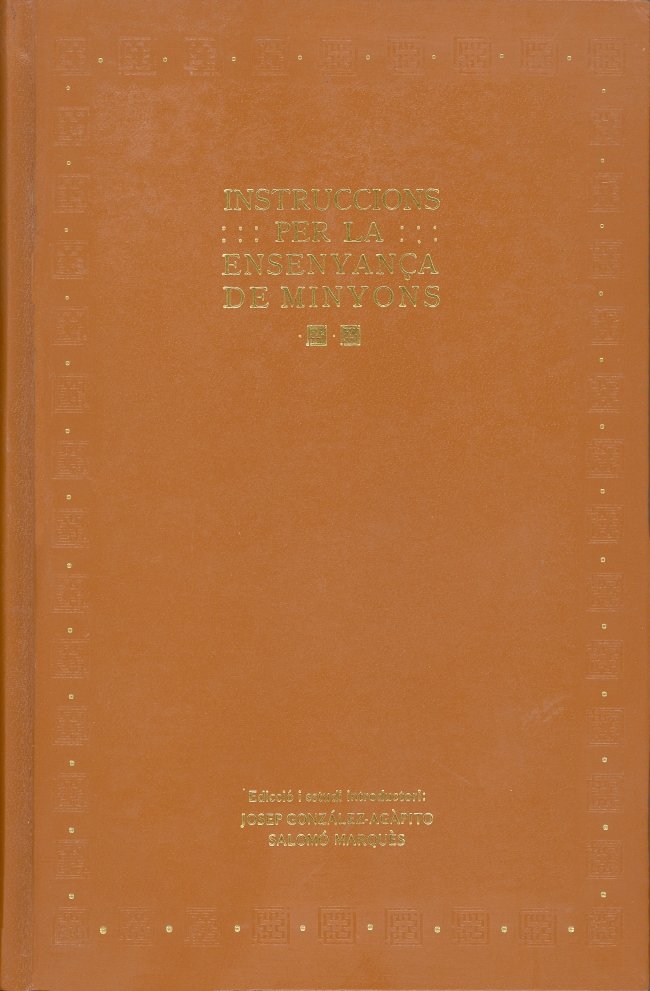 Instruccions per a l'ensenyament de minyons (Pell), de Reixac | portada del libro