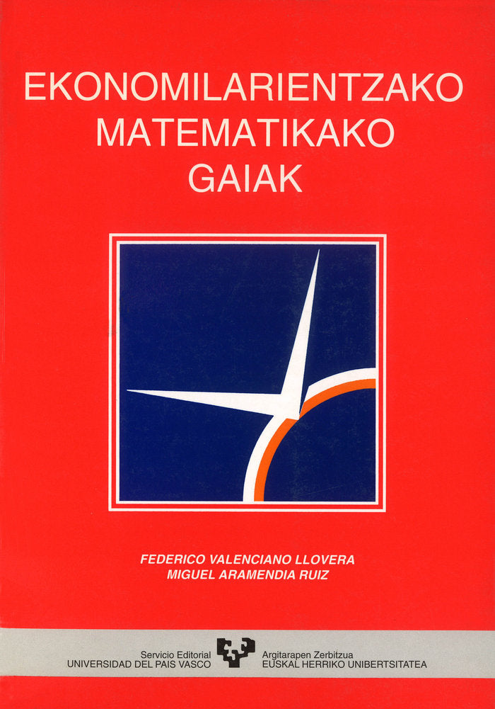 Ekonomilarientzako matematikako gaiak, de Valenciano Llovera, Federico | portada del libro