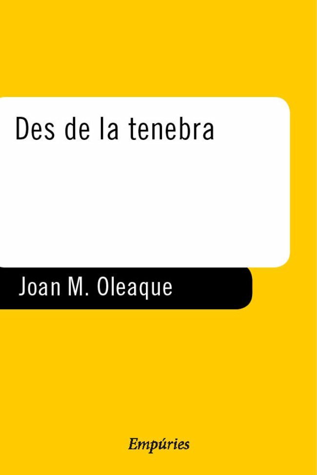 Desde la tenebra., de Oleaque Moreno | portada del libro