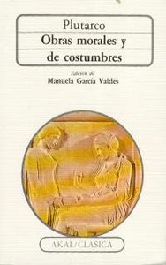 OBRAS MORALES Y DE COSTUMBRES, de Plutarco | portada del libro