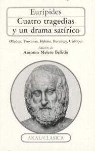 CUATRO TRAGEDIAS Y UN DRAMA SATIRICO, de Eurípides | portada del libro