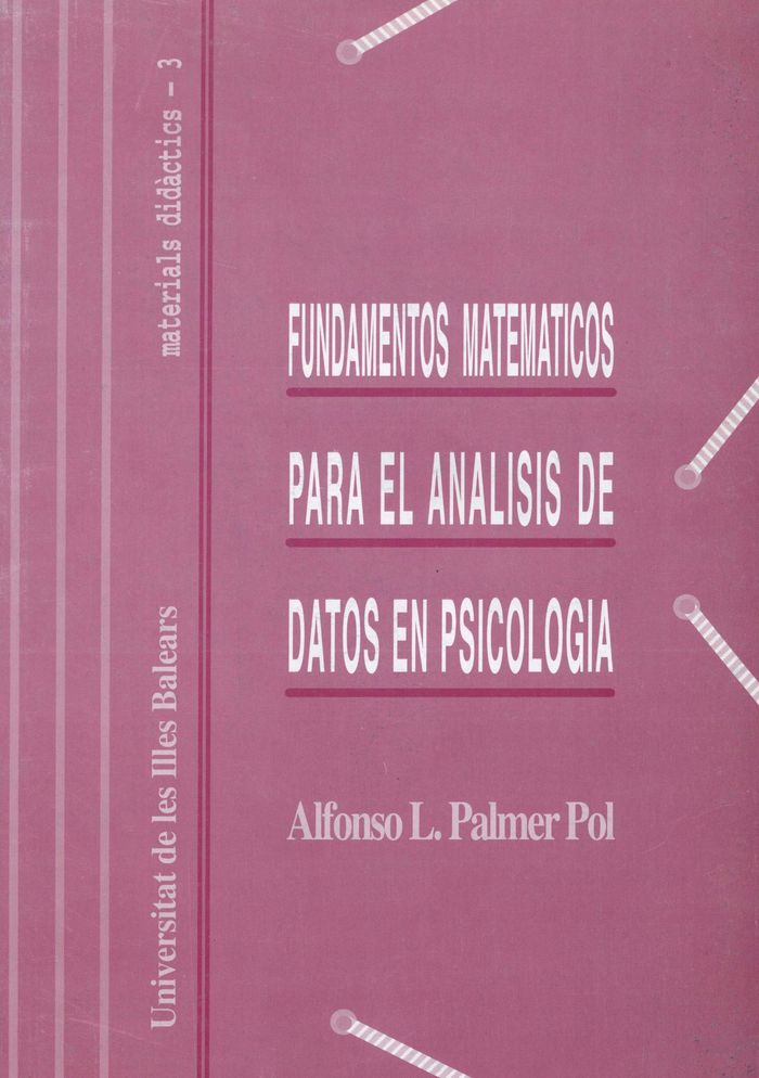 Fundamentos matemáticos para el análisis de datos en psicolog¡a, de PALMER POL | portada del libro
