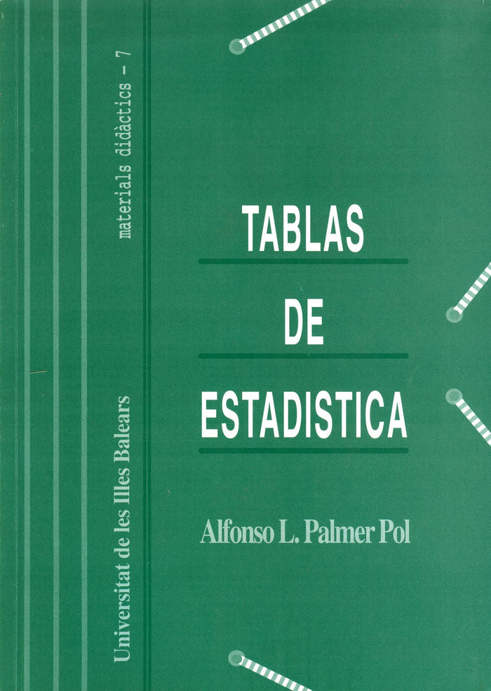 Tablas de estad¡stica, de PALMER POL, ALFONSO LUIS | portada del libro