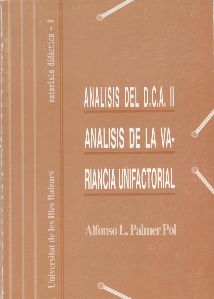 Análisis del diseño completamente aleatorizado II, de PALMER POL | portada del libro