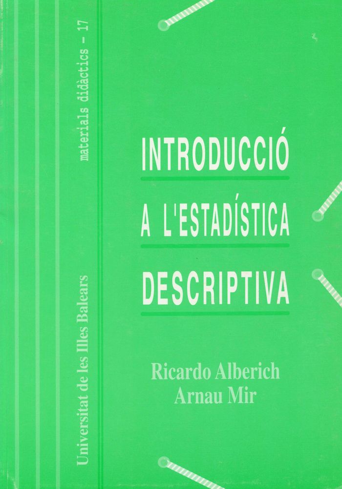 Introducció a l'estad¡stica descriptiva, de ALBERICH | portada del libro