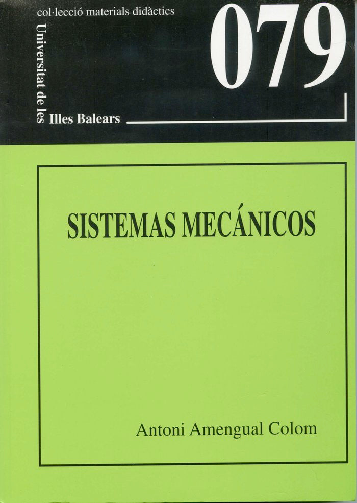 SISTEMAS MECANICOS, de AMENGUAL COLOM | portada del libro