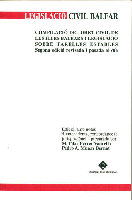 LEGISLACIO CIVIL BALEAR, de FERRER VANRELL | portada del libro