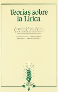 Teorías sobre la lírica, de Cabo Aseguinolaza, Fernando | portada del libro