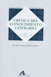Crítica del conocimiento literario, de Bobes Naves, Mª del Carmen | portada del libro