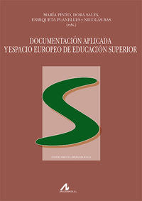 Documentación aplicada y espacio europeo de educación superior, de Pinto Molina, María | portada del libro