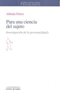 PARA UNA CIENCIA DEL SUJETO, de FIERRO | portada del libro