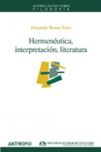 HERMENEUTICA INTERPRETACION LITERATURA, de ROMO FEITO | portada del libro