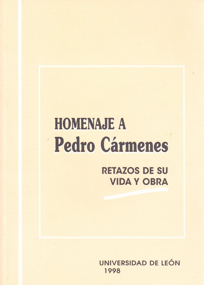HOMENAJE A PEDRO CARMENES | portada del libro