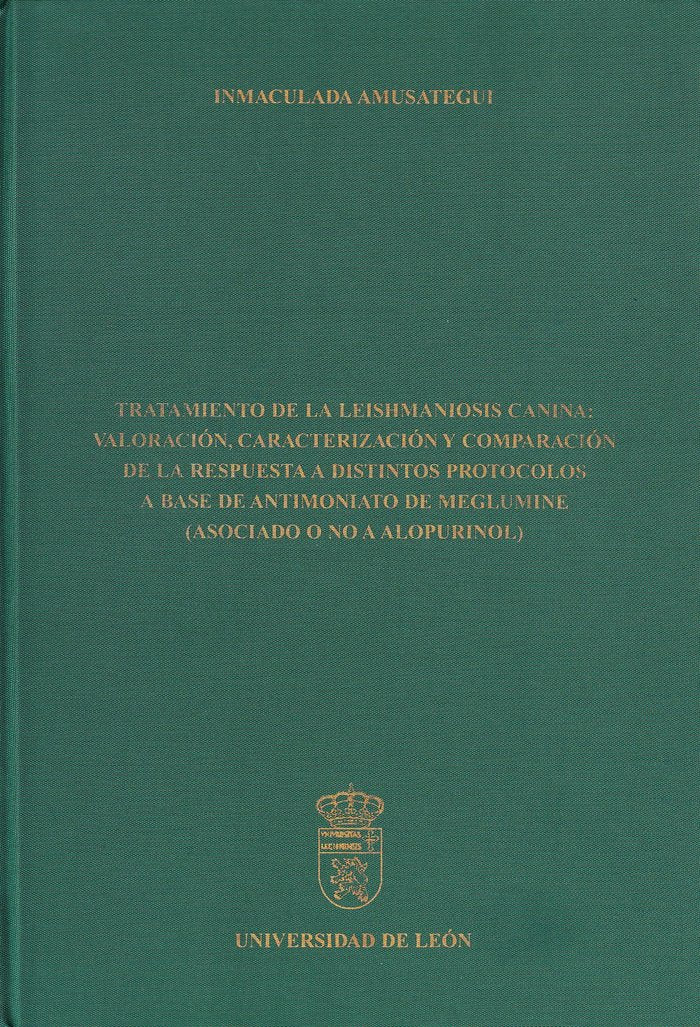 TRATAMIENTO DE LA LEISHMANIOSIS CANINA, de AMUSATEGUI AMUSATEGUI, INMACULADA | portada del libro