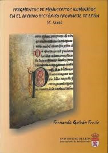 FRAGMENTOS DE MANUSCRITOS ILUMINADOS EN EL ARCHIVO HISTORICO PROVINCIAL DE LEON, de GALVAN FREILE, FERNANDO | portada del lib
