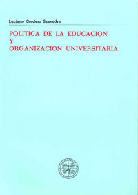 Política de la educación y organización universitaria, de Cordero Saavedra | portada del libro