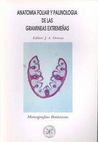 Anatomía foliar y palinología de las gramíneas extremeñas, de Varios autores | portada del libro