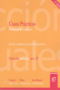 Casos Prácticos. Matrimoniales Canónicos., de PEREZ-COCA SANCHEZ-MATAS | portada del libro