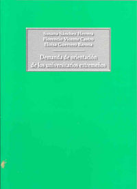 Demanda de orientación de los universitarios extremeños, de Sánchez Herrera | portada del libro