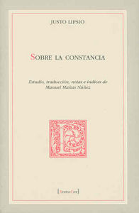Sobre la constancia, de Lipsio, Justo | portada del libro