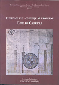Estudios en Homenaje al Profesor Emilio Cabrera | portada del libro