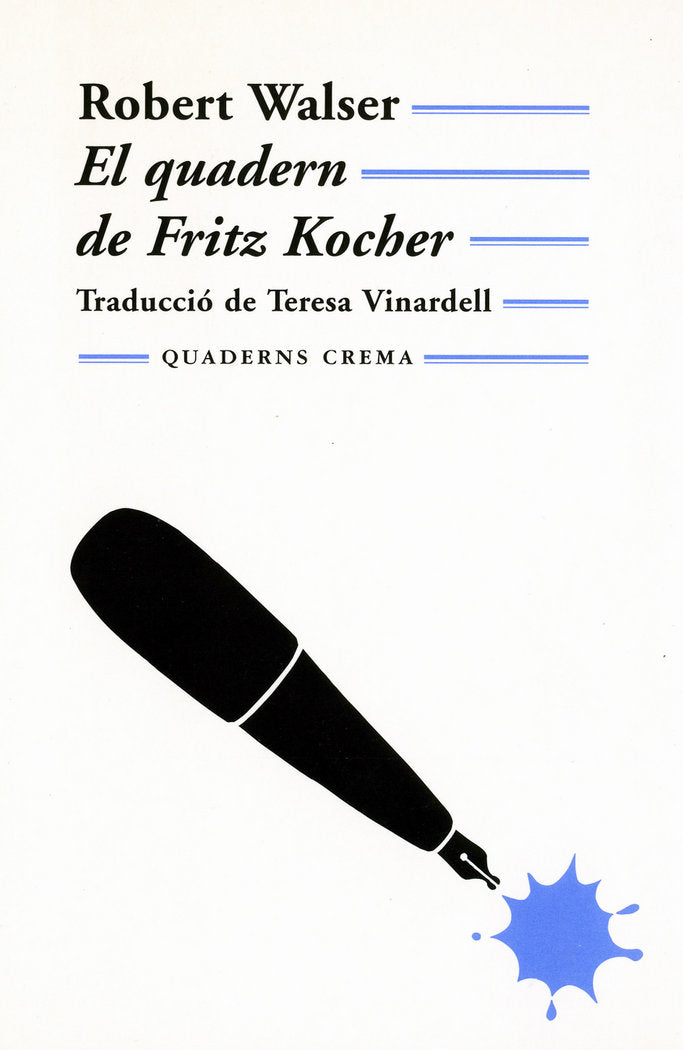 El quadern de Fritz Kocher, de Walser, Robert | portada del libro